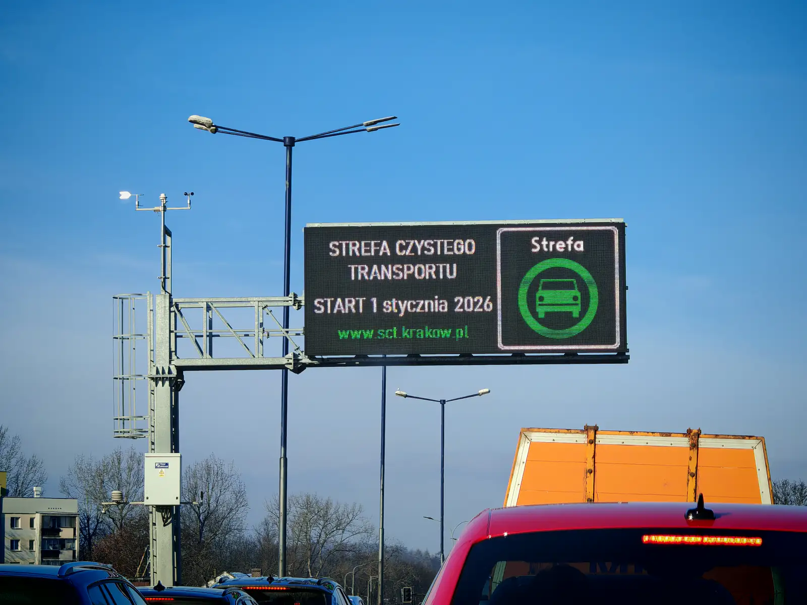 Znak oznaczający Strefę Czystego Transportu w Krakowie, styczeń 2026
